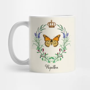 Papillon Monarch Butterfly Flower Garden Cottagecore Gardener Mug